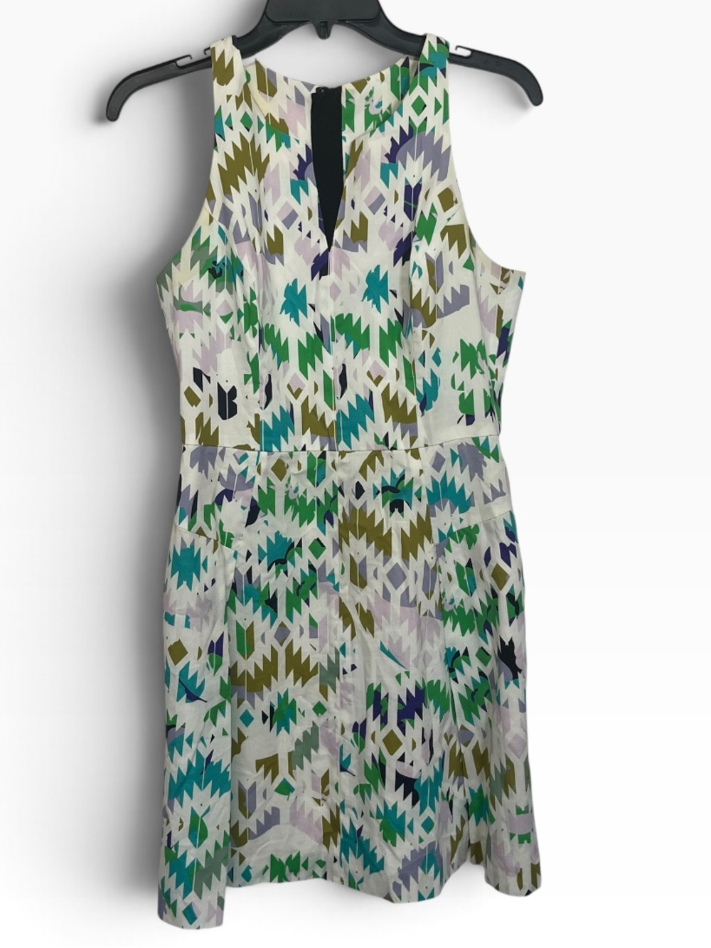 Milly | Abstract Pattern Aztec Sleeveless Lined Racerback Summer Mini Dress 4